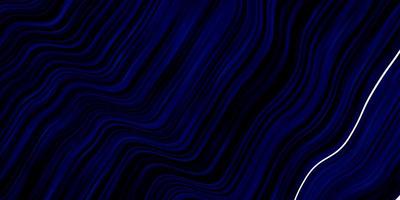 Dark BLUE vector template with curved lines. Colorful illustration in abstract style with bent lines. Best design for your posters, banners.