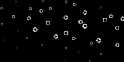 Dark gray vector texture with disease symbols.