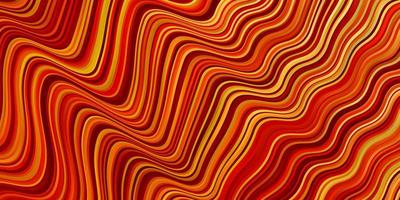 Light Red, Yellow vector pattern with lines. Illustration in abstract style with gradient curved. Smart design for your promotions.