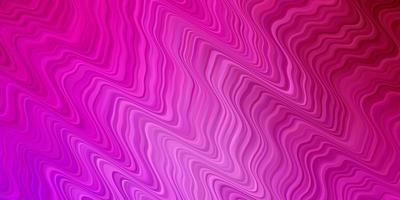Light Purple, Pink vector pattern with curved lines. Abstract illustration with bandy gradient lines. Smart design for your promotions.