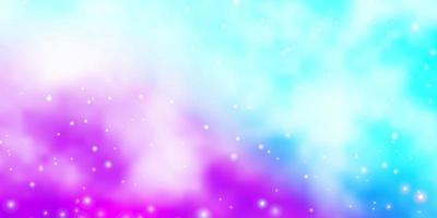 patrón de vector rosa claro, azul con estrellas abstractas. Ilustración colorida brillante con estrellas grandes y pequeñas. tema para teléfonos celulares.