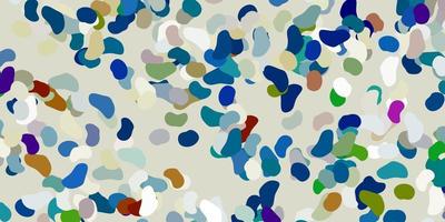 Light blue, yellow vector background with random forms.