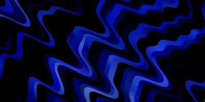Dark BLUE vector texture with curves. Colorful illustration with curved lines. Smart design for your promotions.