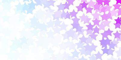 Light Purple vector layout with bright stars. Blur decorative design in simple style with stars. Design for your business promotion.