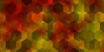 Light Orange vector texture with colorful hexagons.