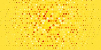 Light Orange vector layout with circle shapes. Abstract decorative design in gradient style with bubbles. Pattern for business ads.