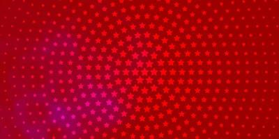 Light Pink, Red vector pattern with abstract stars. Blur decorative design in simple style with stars. Design for your business promotion.