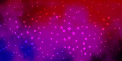 Dark Pink, Red vector pattern with abstract stars. Shining colorful illustration with small and big stars. Best design for your ad, poster, banner.