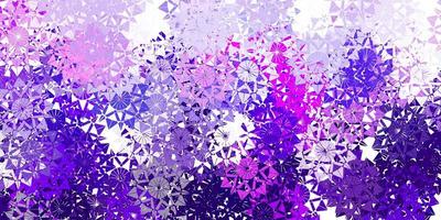 Light purple vector template with ice snowflakes.