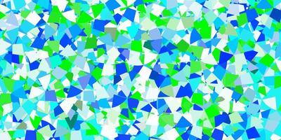 Light blue vector template with crystals, triangles.