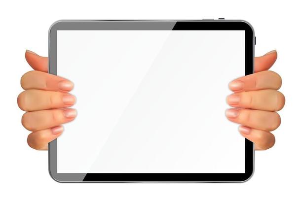 Realistic hand with Tablet