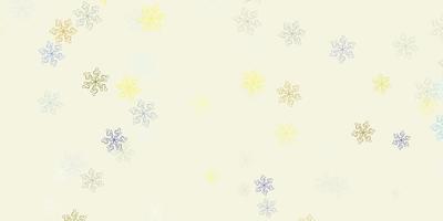 Light blue, yellow vector natural artwork with flowers.