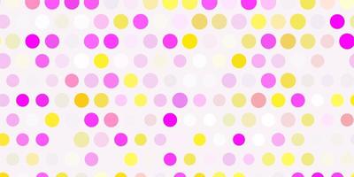 Fondo de vector de color rosa claro, amarillo con puntos.