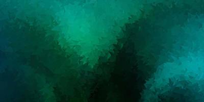 Dark blue, green vector abstract triangle texture.