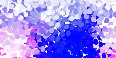 Light pink, blue vector backdrop with chaotic shapes.