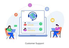 atención al cliente en línea vector