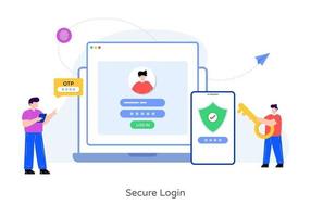 Secure Login Password vector