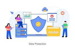 protección de datos comerciales vector