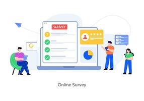 Online Survey and Quiz vector