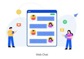 chat y discusión web vector