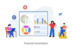 Trendy Financial Consultation vector