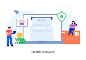 Electronic Invoice and Payment vector
