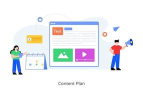 Content Plan Design vector