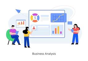 análisis de negocios y gráfico vector