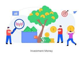 Trendy Investment Money vector