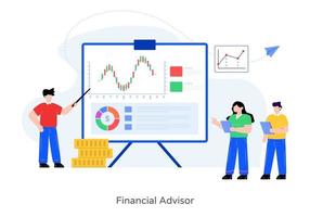 Trendy Financial Advisor vector