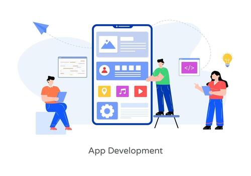 desarrollo y codificación de aplicaciones vector