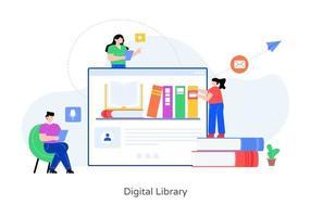 Online Digital Library vector