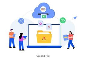 Trendy Upload File vector