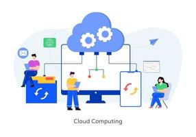 Cloud Computing and Networking vector