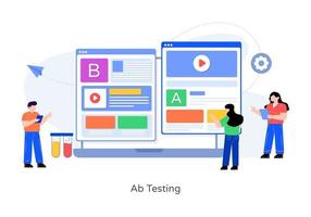 Ab Testing Website vector