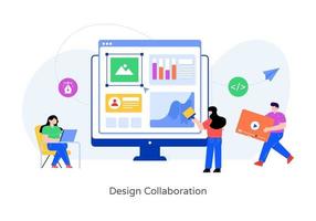 Design Collaboration and Teamwork vector