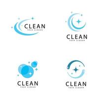 Limpiar y lavar los símbolos creativos, servicios de limpieza de la empresa, diseño gráfico. vector
