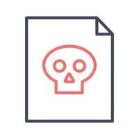 icono de documento pirateado vector