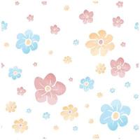 watercolor flower petal seamless pattern for wallpaper vector