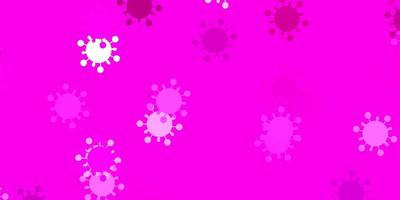 Light pink vector template with flu signs.