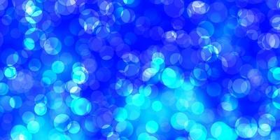 Light BLUE vector background with bubbles.