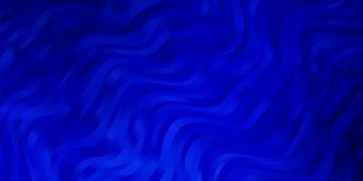 Dark BLUE vector layout with wry lines. Abstract illustration with bandy gradient lines. Pattern for booklets, leaflets.