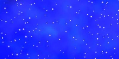 Dark BLUE vector background with colorful stars. Colorful illustration with abstract gradient stars. Theme for cell phones.