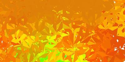 Dark green, yellow vector poly triangle layout.