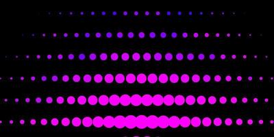 Dark Purple, Pink vector background with bubbles. Colorful illustration with gradient dots in nature style. Pattern for business ads.