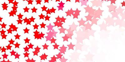 Light Red vector layout with bright stars. Decorative illustration with stars on abstract template. Theme for cell phones.