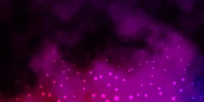 Dark Pink vector pattern with abstract stars. Blur decorative design in simple style with stars. Best design for your ad, poster, banner.