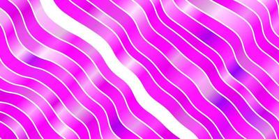 Light Purple, Pink vector layout with curves. Bright sample with colorful bent lines, shapes. Best design for your ad, poster, banner.