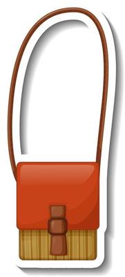 A sticker template with a women crossbody bag isolated