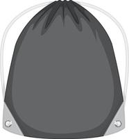 Front of basic grey backpack isolated vector